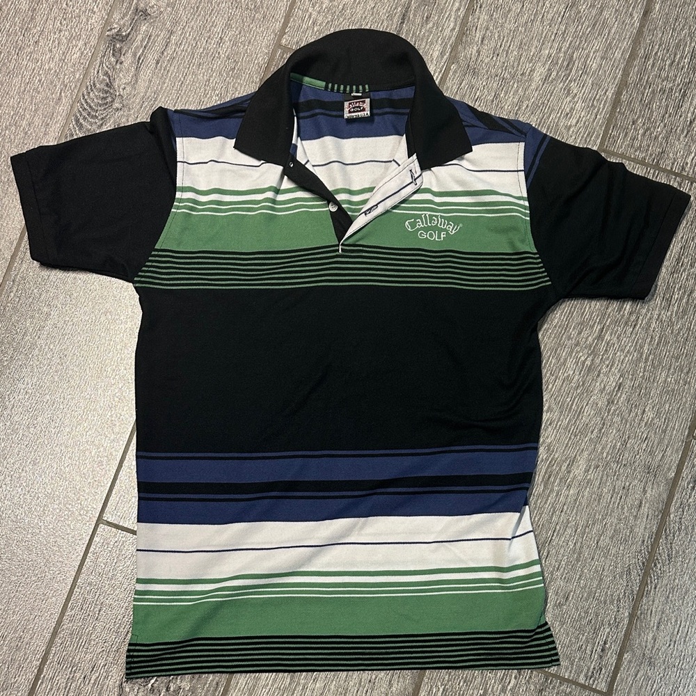 Callaway Multicolor Striped Polo Shirt